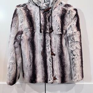 Women’s rabbit jackets with hood - size Medium